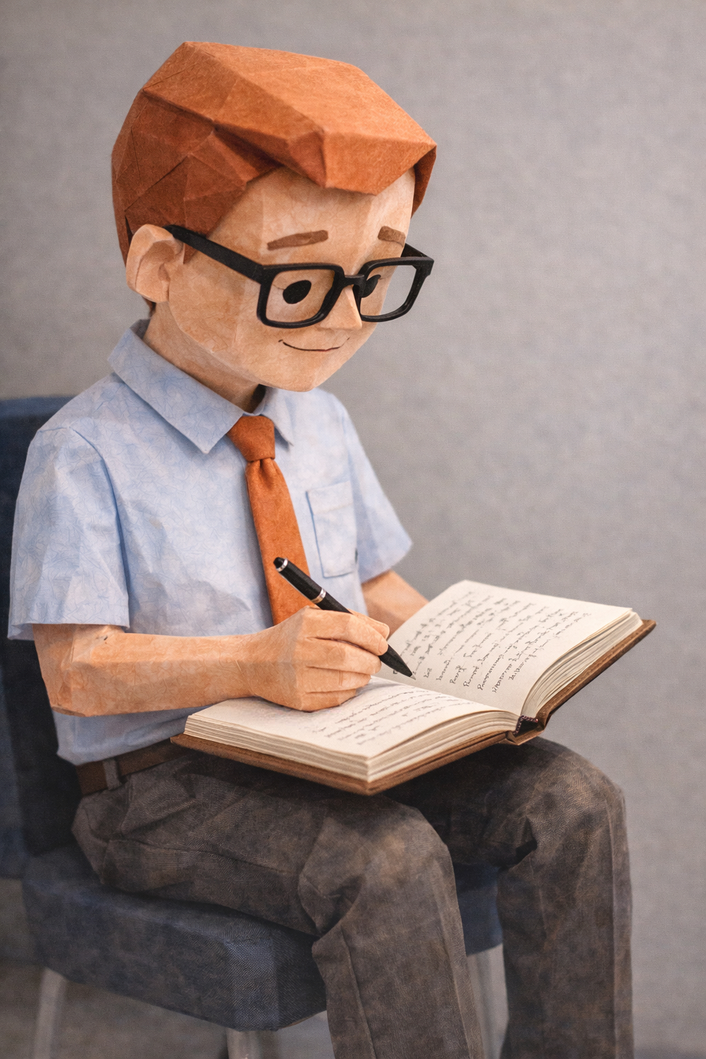 Person writing in journal